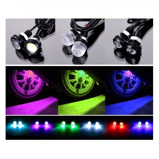 Đèn led nút áo 1 cặp loại bóng 3 led xe