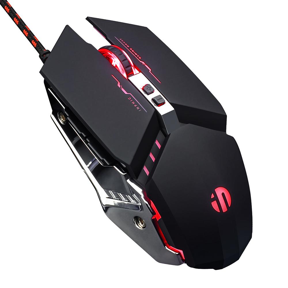 Chuột Game Hình Chuột Máy Tính Game Thủ Im Lặng Mause Với Đèn Nền RGB Công Thái Chuột Chơi Game Đèn LED 4800 DPI Chuột Cho Máy Tính laptop LOL