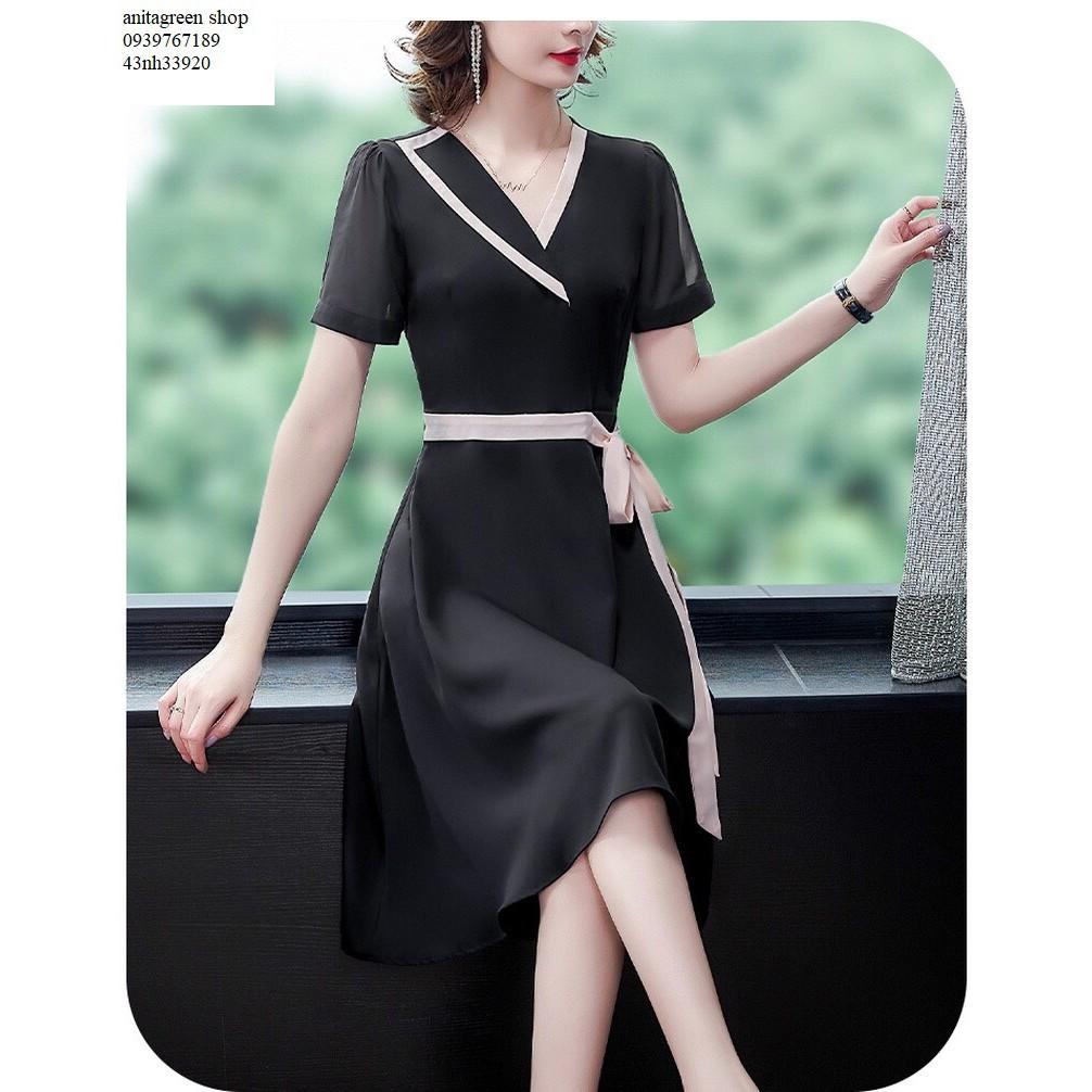 Nh33920-ĐẦM XÒE CỔ VEST THANH LỊCH