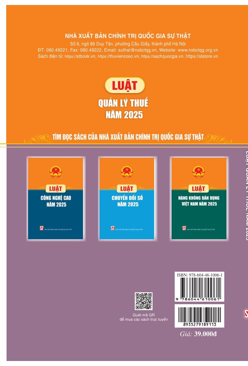 Luật Quản lý thuế năm 2025