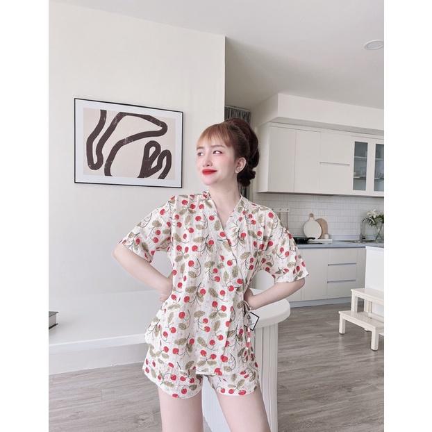 trucmy2205 - Đồ Ngủ Nữ Kimono lụa xốp quảng châu, Freesize 40-65kg, tuỳ chiều cao - HÌNH CHỤP THẬT