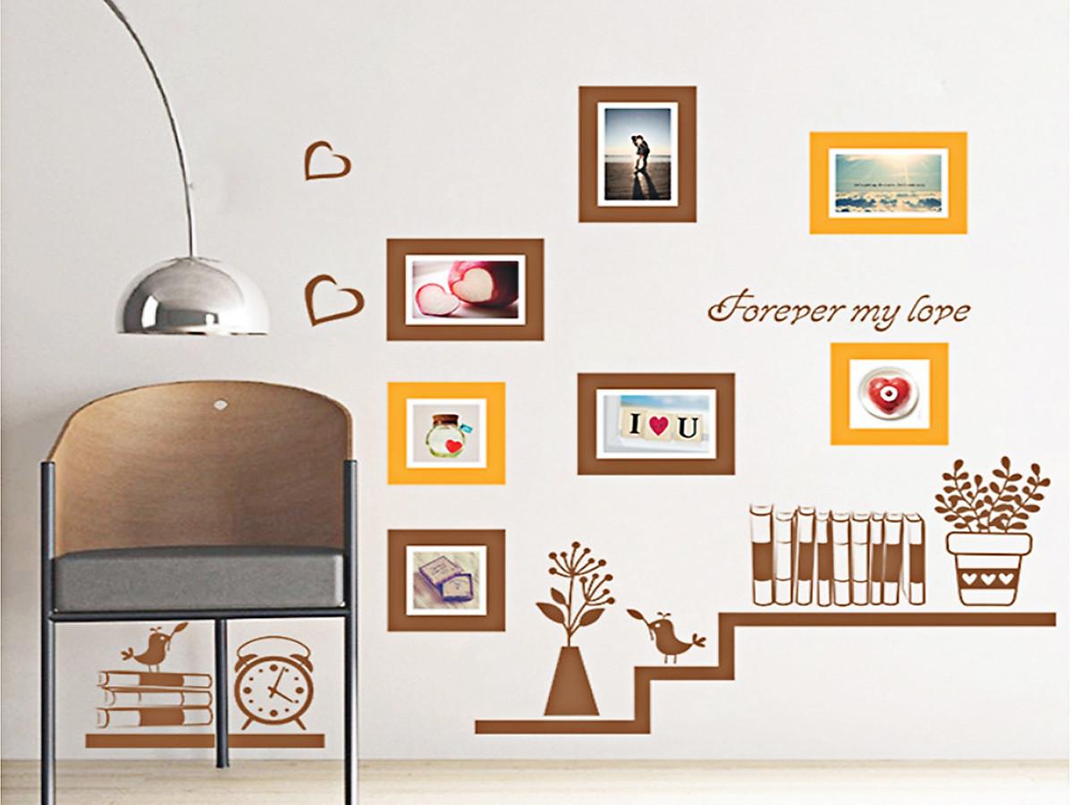 DECAL DÁN TƯỜNG KHUNG ẢNH PHOTO NÂU - HP387