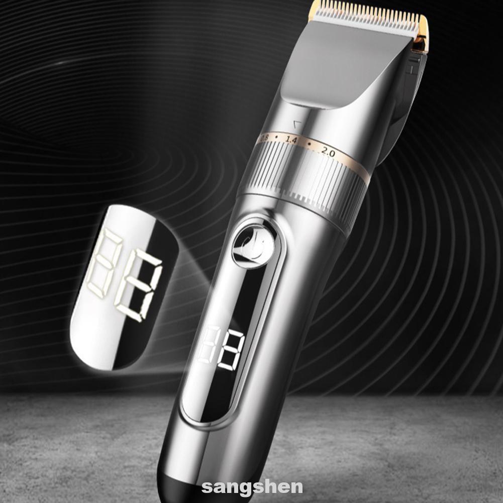 Tông Đơ Cắt Tóc Có Đèn Led Hiển Thị 6 Chế Độ Chống Nước Có Thể Sạc Lạichạy