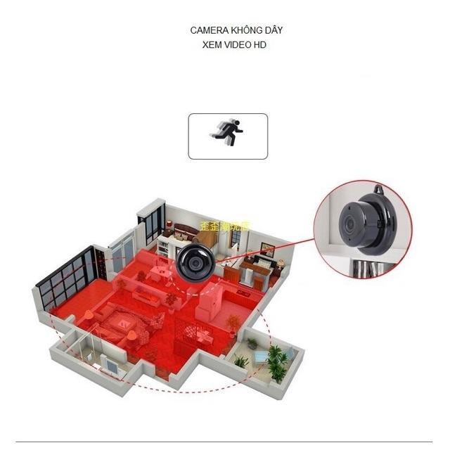 Camera giám sát Wifi Không Dây Mini V380 HỒNG NGOẠI sử dụng cảm biến hình ảnh cao cấp Full phụ kiện (tặng kèm đầu đọc thẻ nhớ cao cấp)