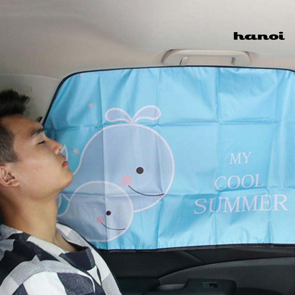 Màn Che Nắng Cửa Sổ Xe Hơi Họa Tiết Hoạt Hình Có Nam Châm