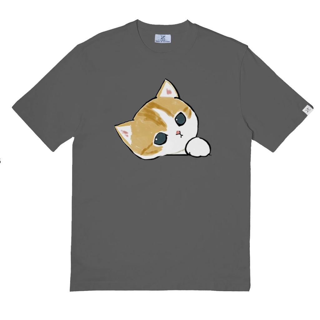 Áo thun Unisex form rộng tay lỡ lazy cat MEO3