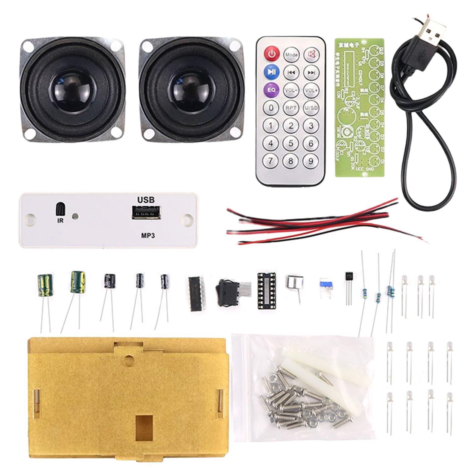 DIY Bluetooth Speaker Kit, Teaching Practice Set 2 x 3W Speakers Practice Solder Assembly Component