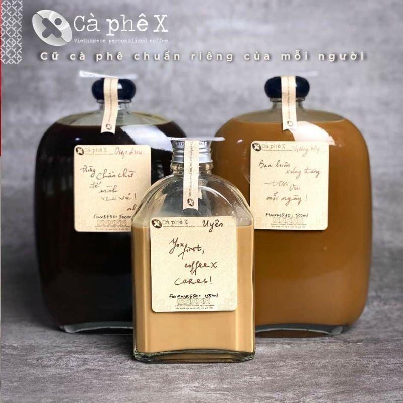 Chai dẹp bầu đựng cafe, nước ép 250-500ml