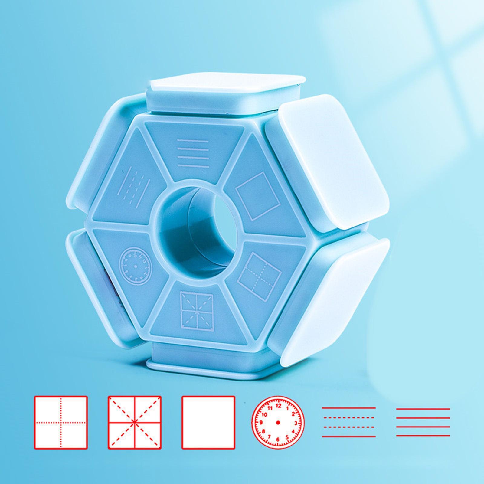 Homework Stamp English Seal Tianzi Grid Stamp for Primary School Student Blue