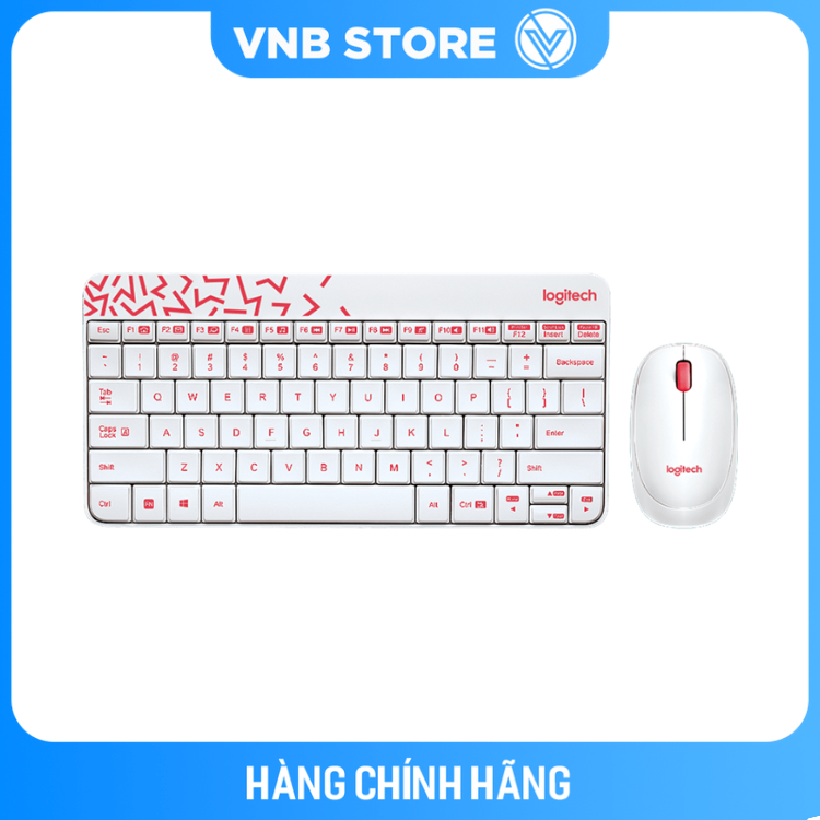 Bộ Bàn Phím Và Chuột Không Dây Logitech MK240 Trắng - Hàng Chính Hãng