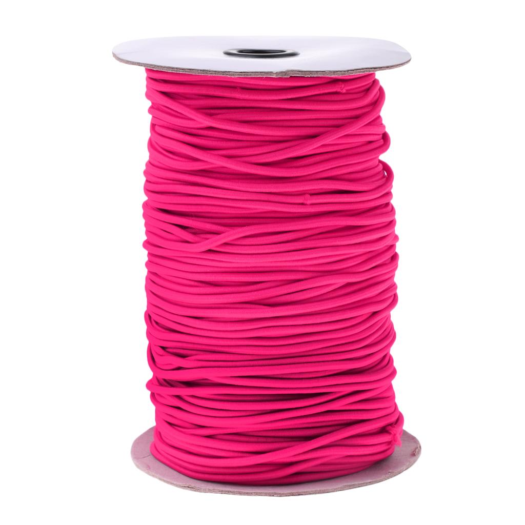 3mm x 0.5/1/2/5/10/20/30/50/100m Elastic Bungee Rope Shock Cord Tie Down Kayak Canoe Boat Trailer Purple/Rose