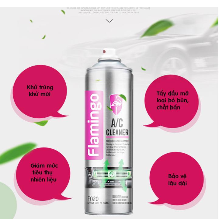 Bình Xịt Vệ Sinh Điều Hòa Ô Tô Flamingo Car Care F020