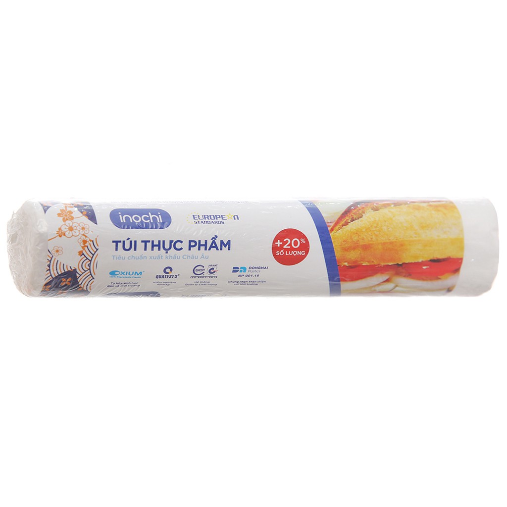 Túi Đựng Thực Phẩm Shinsen 1.4L Inochi Nhật Bản an toàn cho sức khỏe người sử dụng, không chứa DEHA và DEHP độc hại (18 x 28cm)