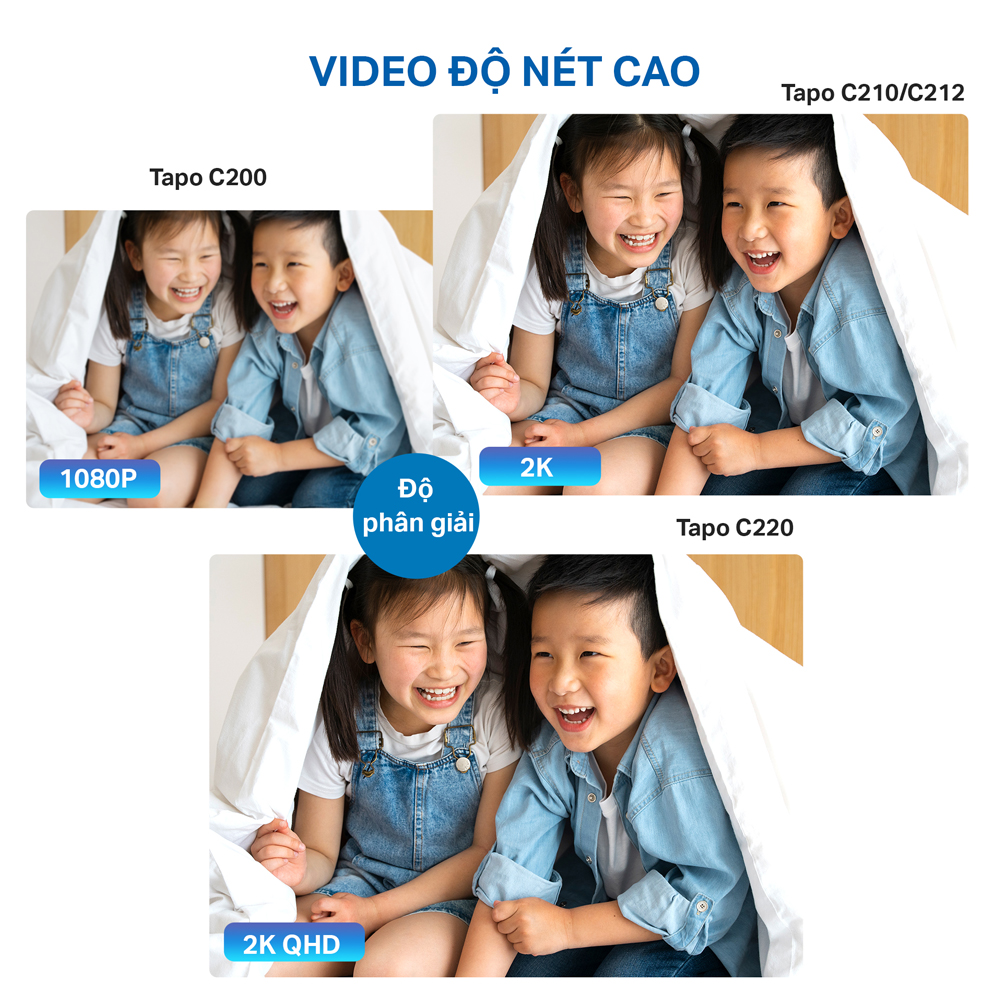 Camera Wifi TP-Link Tapo C212 Độ Phân Giải 2K QHD Quay/Quét 360 Độ Hỗ Trợ Cổng LAN - Hàng Chính Hãng