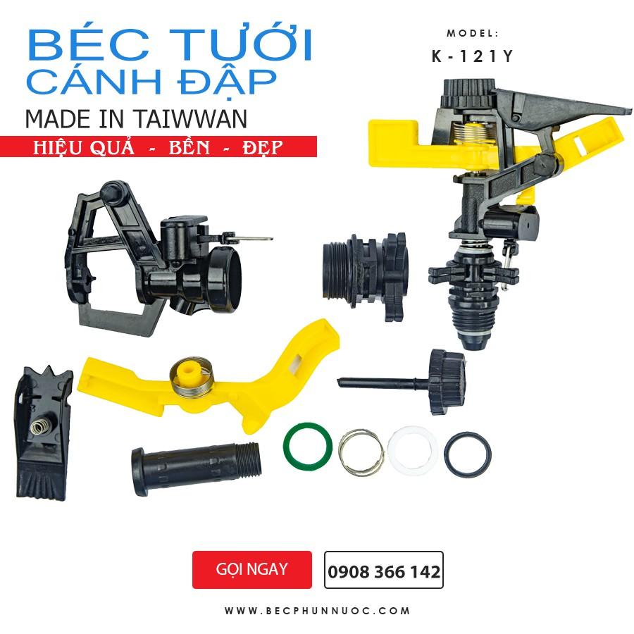 Béc tưới cây cánh đập tùy chỉnh góc ,xoay 360 độ, ren 21 Combo 100 cái Taiwan- K121Y