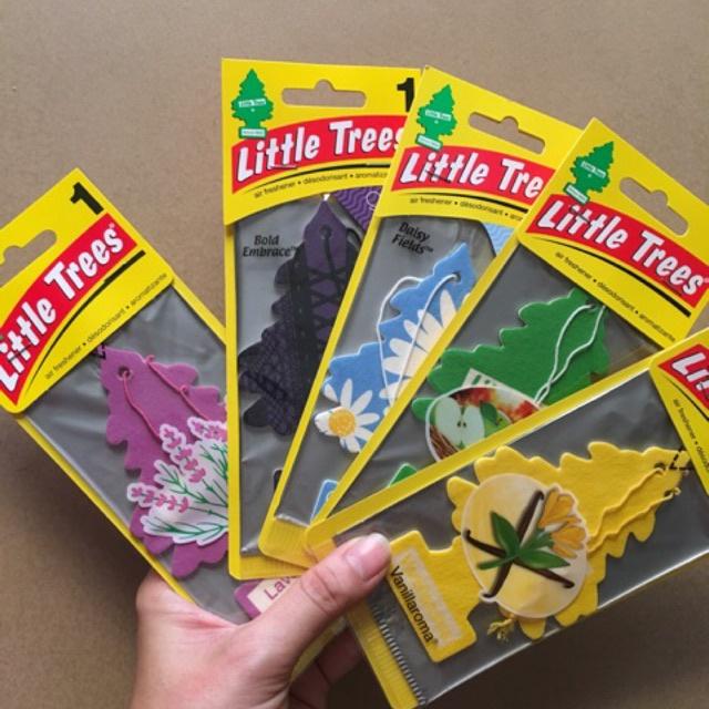 Cây thông thơm, Lá thông thơm Little tree khử mùi ô tô, phòng ngủ, tủ quần áo NATURAL FRUITY