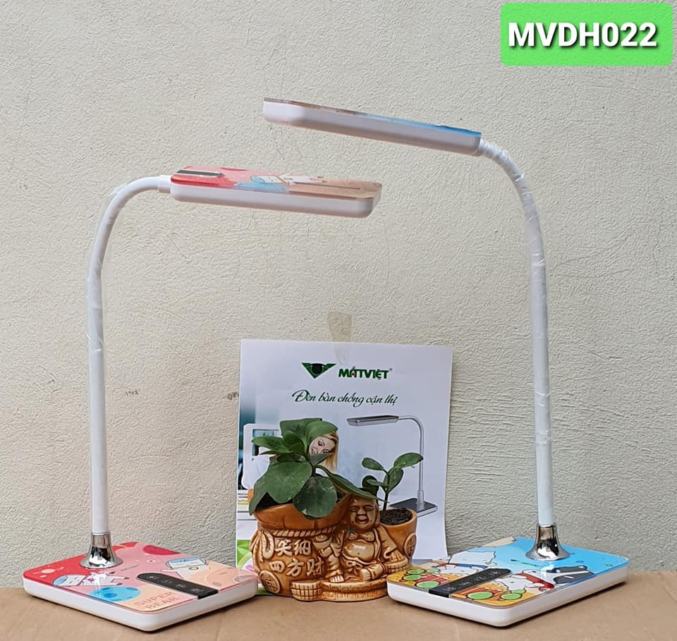 ĐÈN BÀN CẢM ỨNG CAO CẤP MẮT VIỆT MVDH 023- CÓ 3 CHẾ ĐỘ ÁNH SÁNG &amp; 03 CHẾ ĐỘ ĐIỀU CHỈNH MÀU SẮC