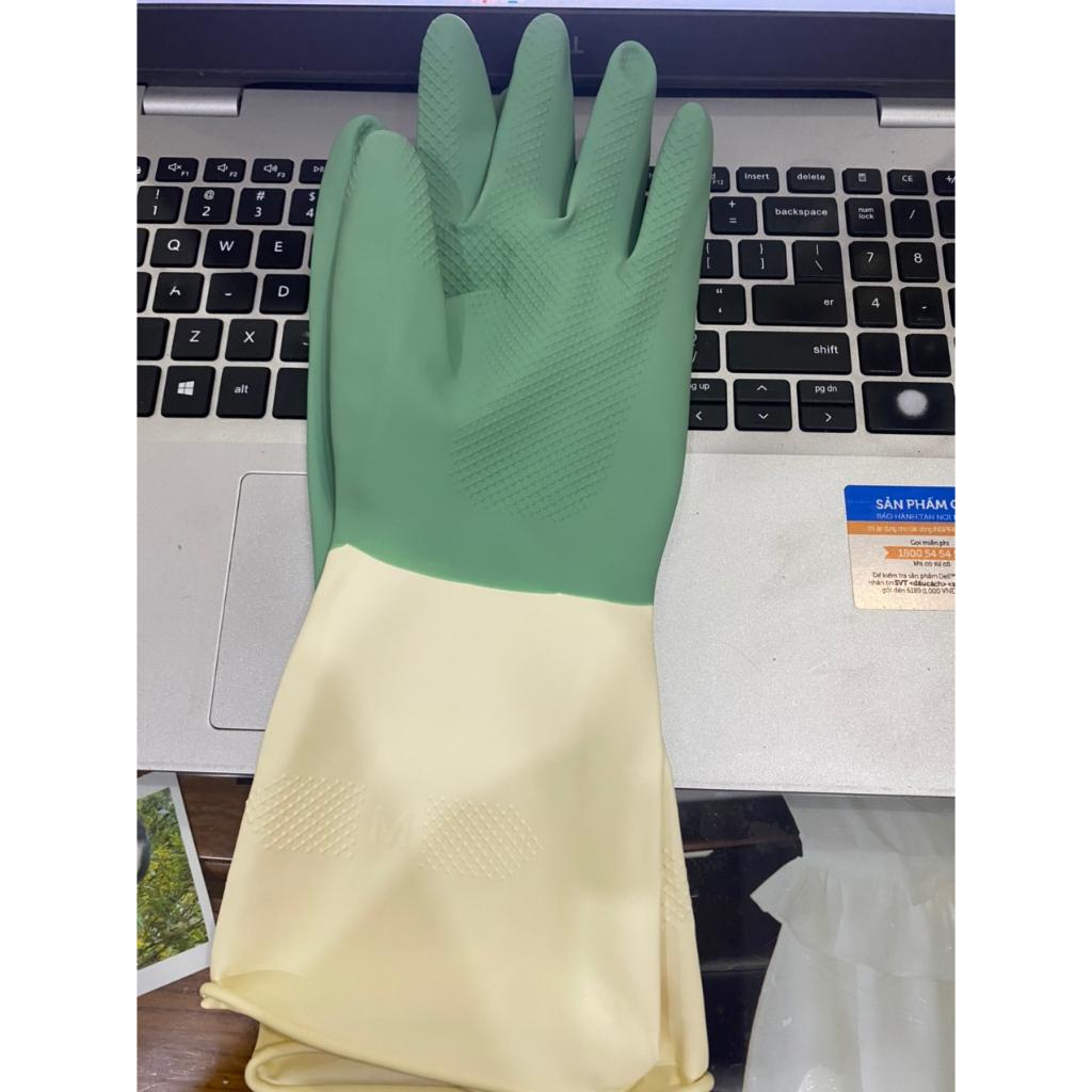 Găng Tay Cao Su Rửa Chén Bát Siêu Hai Màu