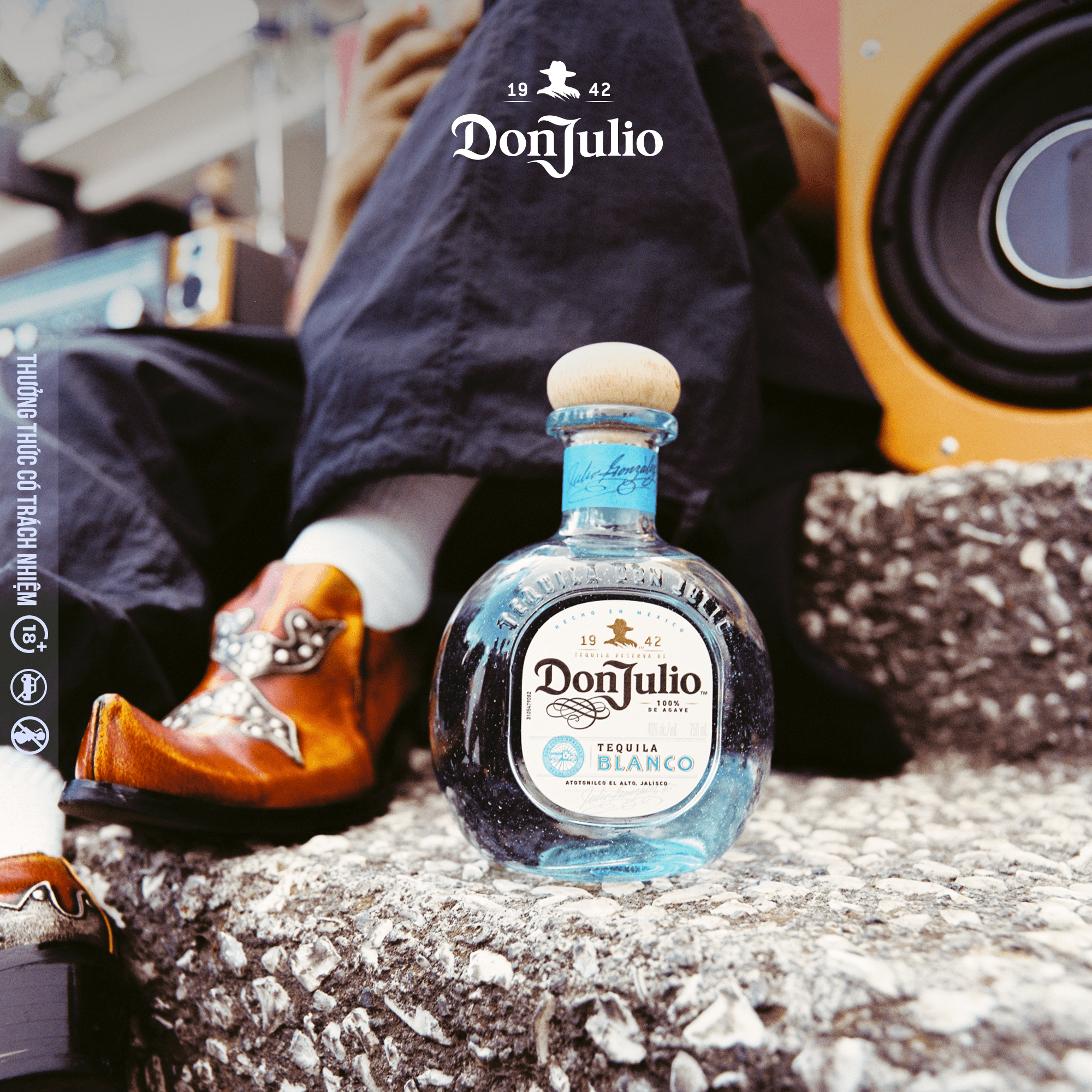 Hộp quà Tết - Rượu Tequila Don Julio Blanco, nồng độ Alc 38%, 750ml