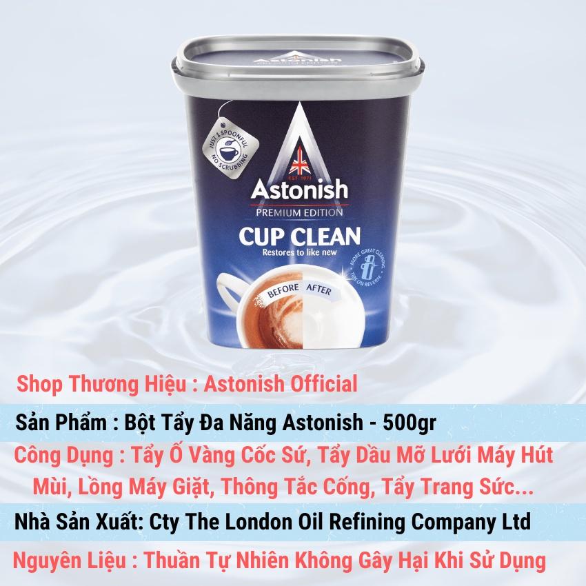 Bột tẩy đa năng vệ sinh lồng máy giặt thông tắc cống tẩy dầu mỡ tẩy ly tách chén , cặn trà cà phê ASTONISH C9630