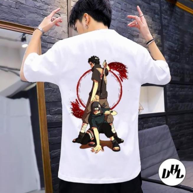 Áo Thun Anime Naruto_ Uchiha Itachi và Shisui ATT-01, Áo thun Anime Manga Naruto Shippuden Unisex Nam Nữ