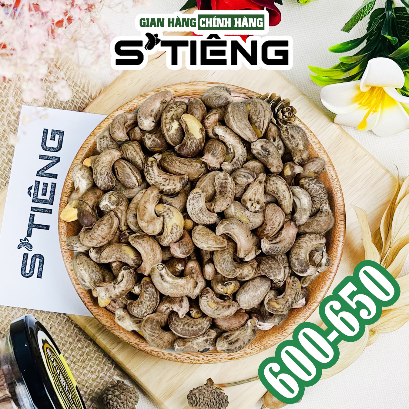 500Gr Hạt Điều Rang Muối Nguyên Hạt S'TIÊNG Túi Zip