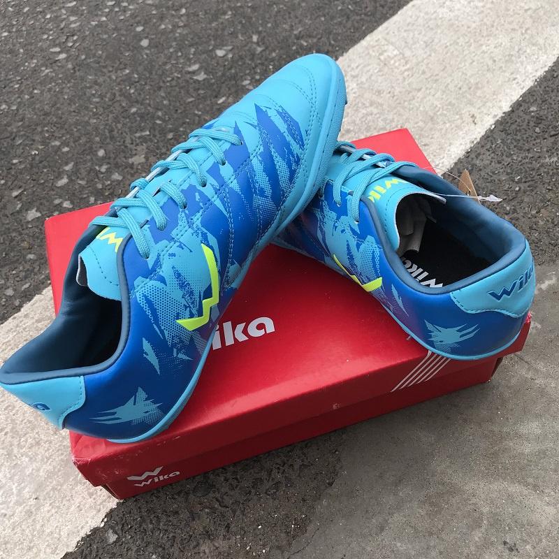 Giày đá banh thể thao phủi chính hãng Wika Army Xanh