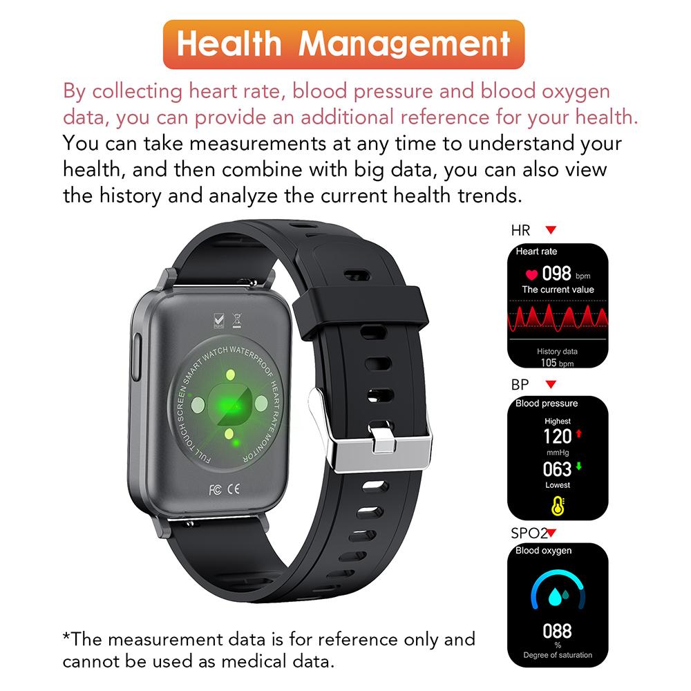 1.65 Inch Screen BT 5.0 Smart Watch Smart Fitness Tracker Activity Tracker Watch IP68 Waterproof Smart Bracelet