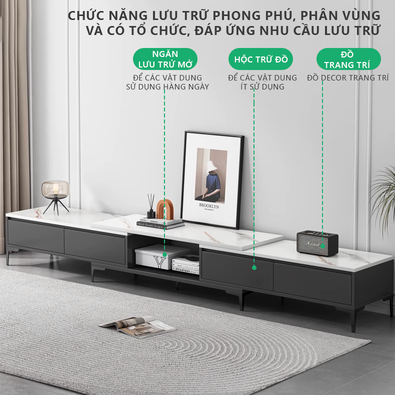 Kệ tivi cao cấp để sàn phong cách Scanvadian thương hiệu IGA - GP299