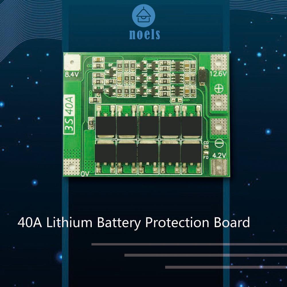 3S 40A Li-ion Lithium Battery Charger Cell Module PCB BMS Protection HighQualityBoard noel living