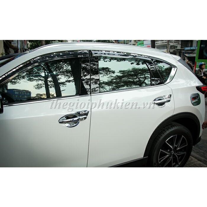 Bộ vè che mưa Mazda Cx-5, CX5 2018-2021 chỉ mạ Crom cao cấp