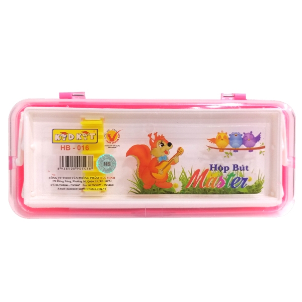 Hộp Bút Nhựa HB-016 Kidkit Master - Màu Hồng