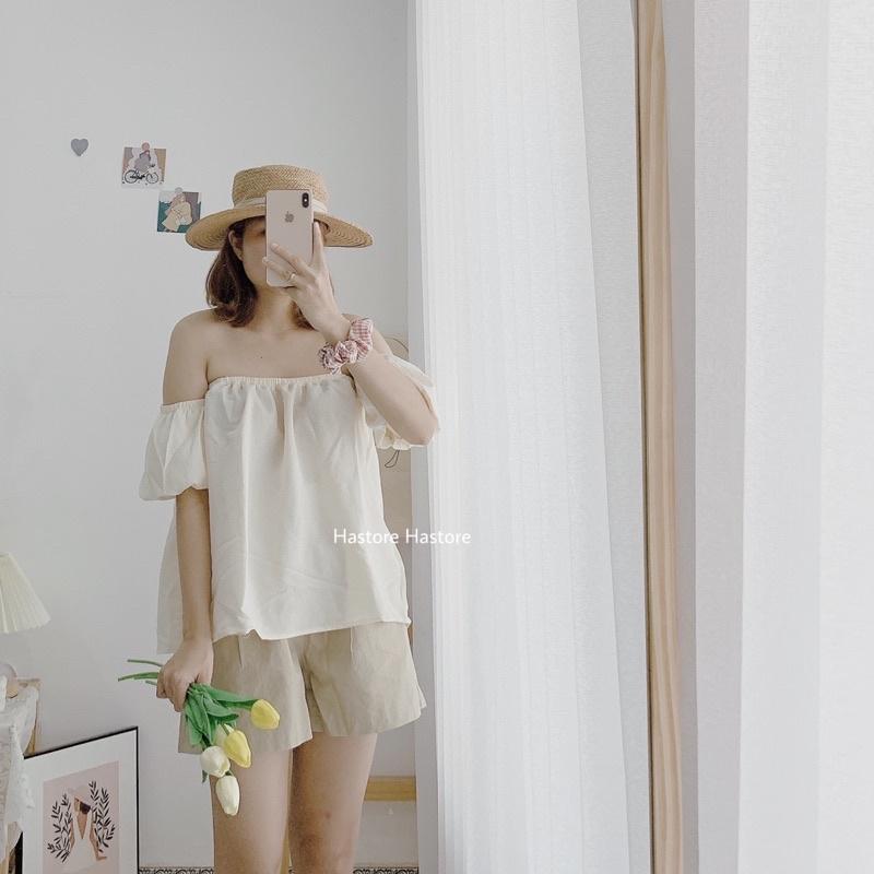 Áo trễn vai rớt tay chất xốp deal 99k