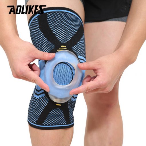 Đai bảo vệ đầu gối AOLIKES A-7725 trợ lực khớp gối với silicone đàn hồi sport knee protector