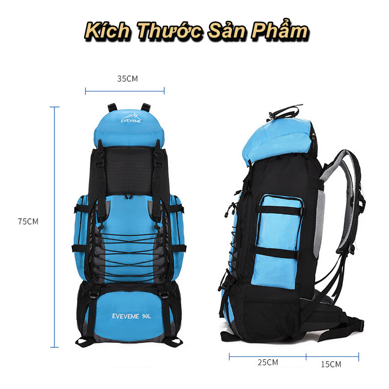 Balo Siêu Tải đi du lịch dã ngoại Super Loaded Backpack 90L