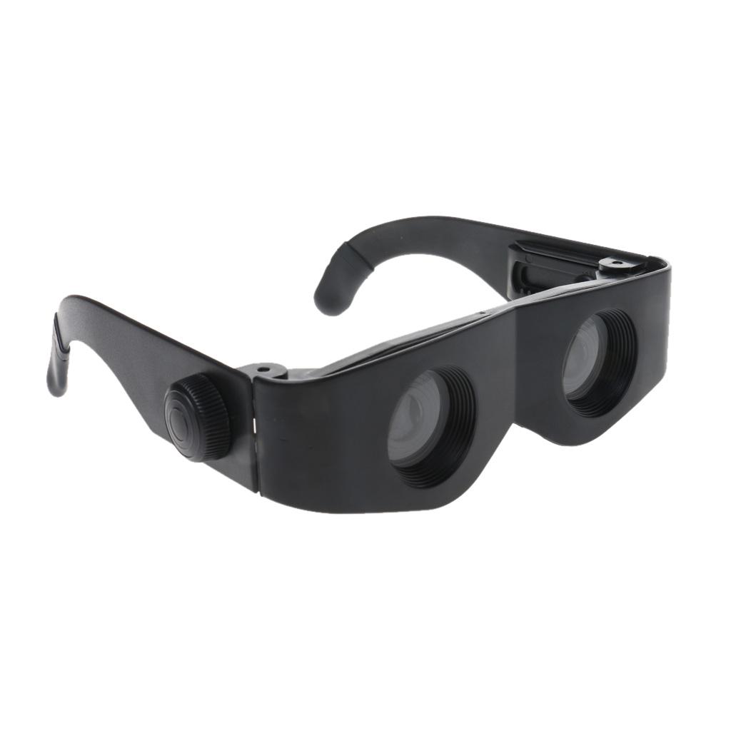Eyewear Style Black Magnifier Telescope Binoculars for Fishing Hiking