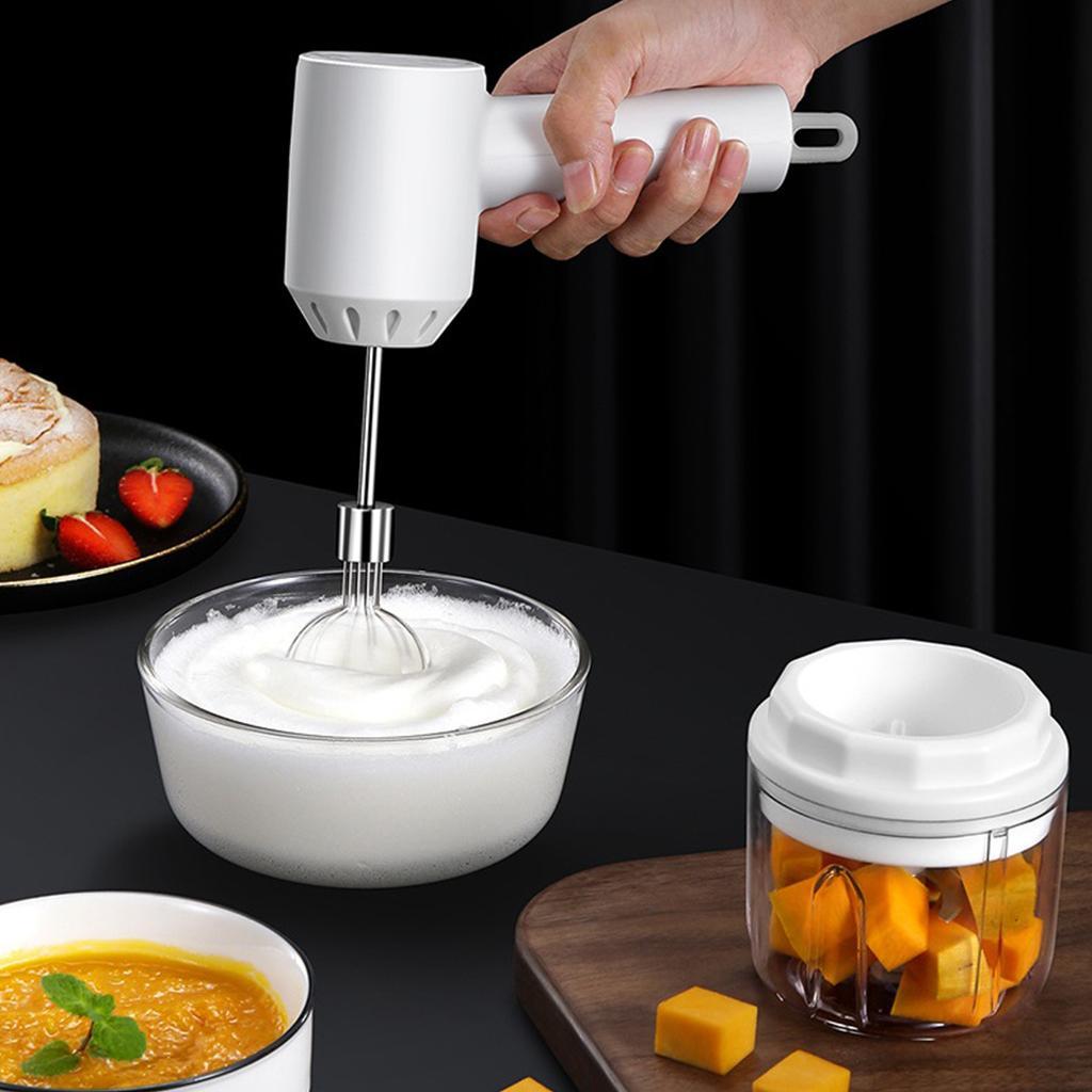 3 in 1 Electric Garlic Chopper Egg Whisk for Peanut  Shredder