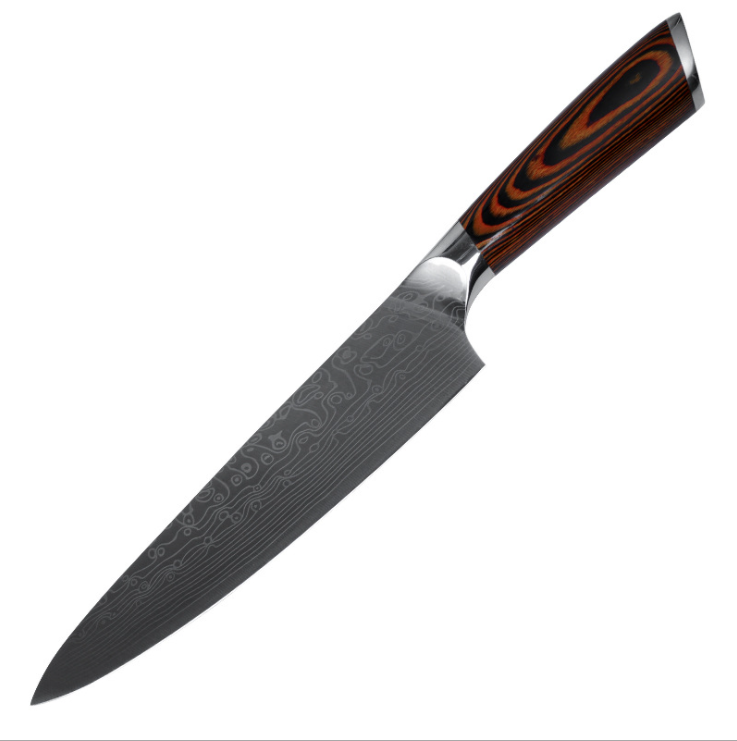 Bộ 3 Dao Nhà Bếp Nhật Khắc Vân Damascus Cao Cấp