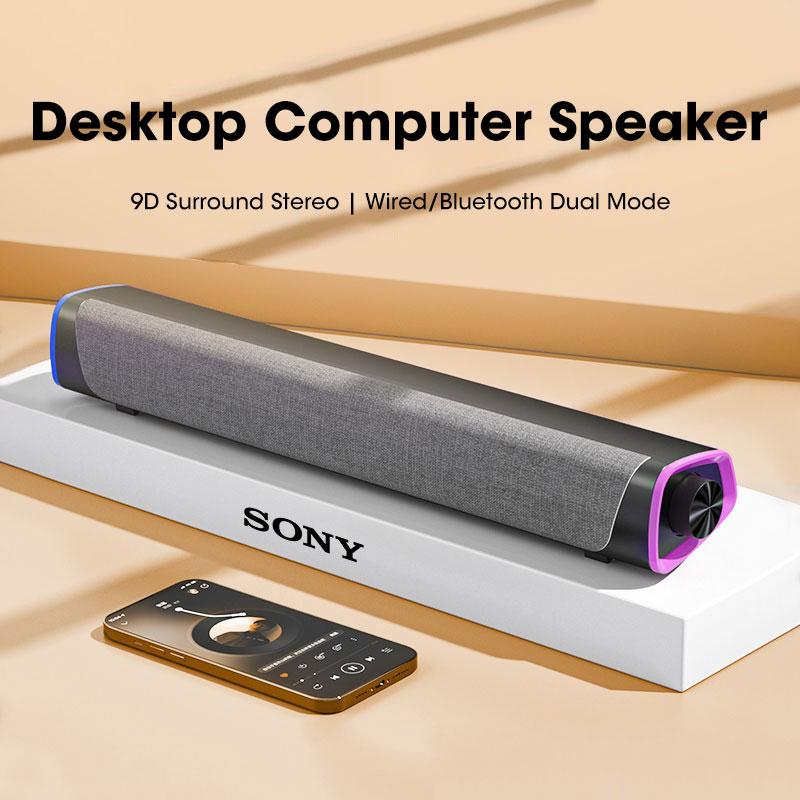 Máy Tính Để Bàn Loa Thanh 9D Âm Thanh Nổi Loa Siêu Trầm Loa Bluetooth Cho Macbook Laptop Notebook PC Đèn LED Loa Có Dây Color: Wired and Bluetooth