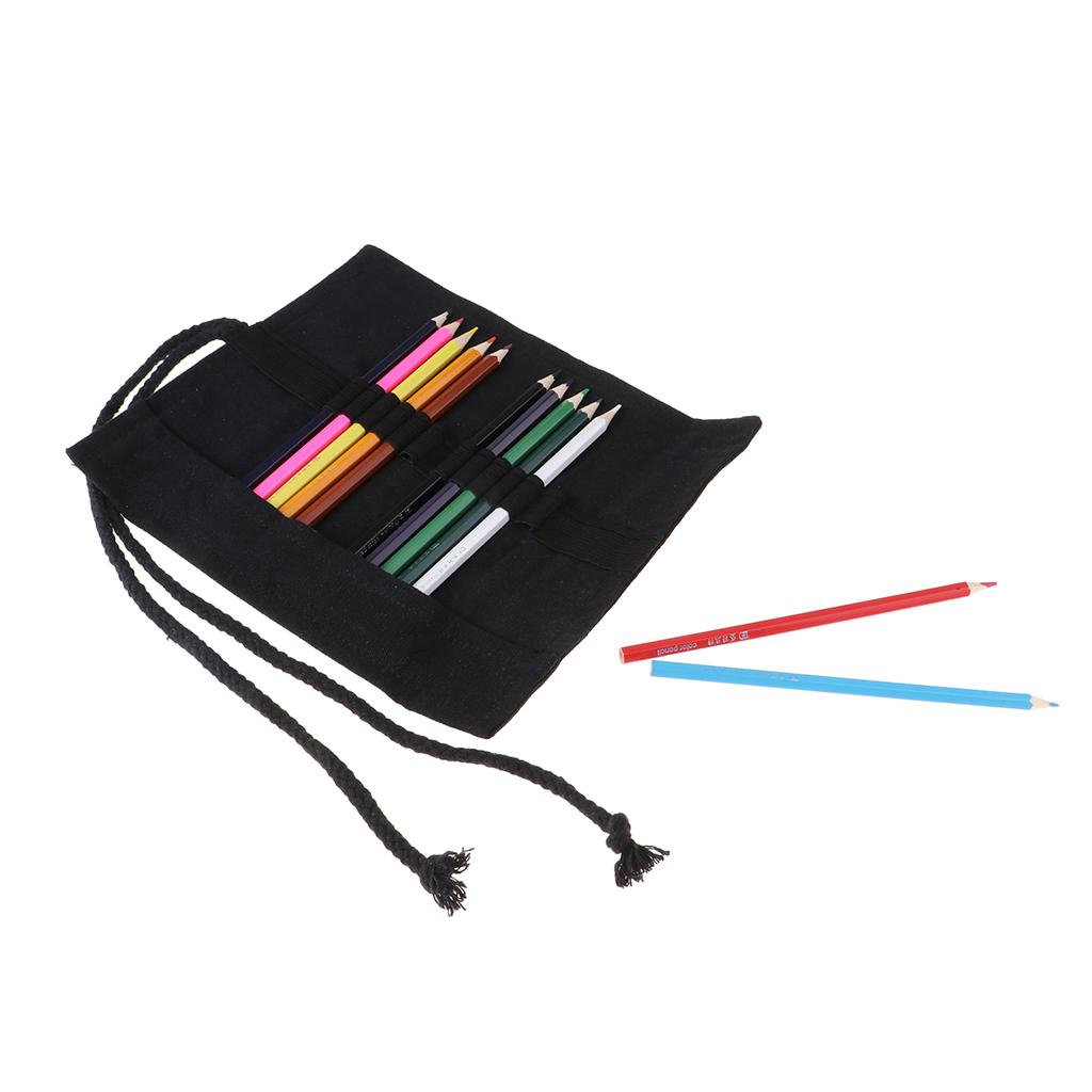 Creative Canvas Large Capacity Color Pencil Bag with Pencil XS