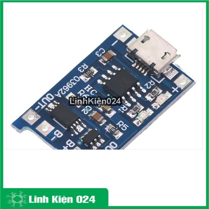 Mạch Sạc Pin Lithium TP4056 1A Micro USB V2 - Có IC Bảo Vệ Quá Dòng, Quá Áp