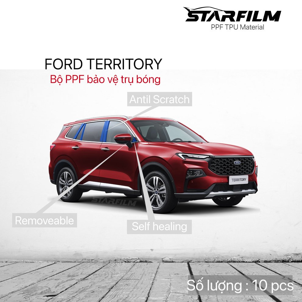 Ford Territory 2023 PPF TPU bảo vệ chống xước trụ bóng STARFILM