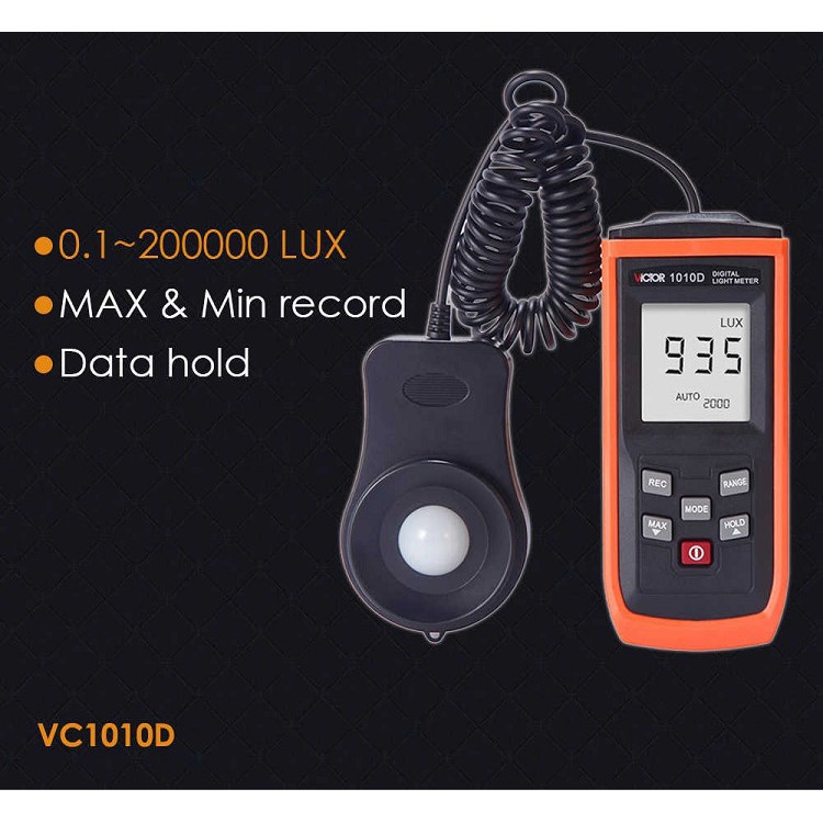 Máy Đo Cường Độ Ánh Sáng Ngoại Hình Nhỏ Gọn, Cảm Biến Siêu Nhạy, Độ Chính Xác Và Vận Hành Đơn Giản VC1010D