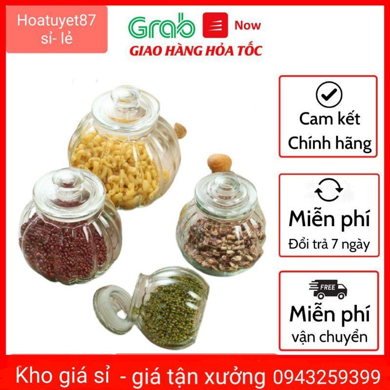 Hũ lọ Thủy Tinh Đựng Thực Phẩm 2,8 Lít - Lọ Gia vị Trái Bí