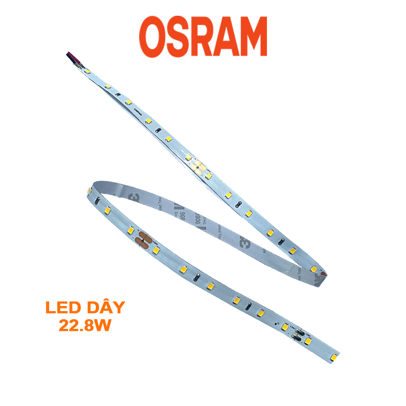 Đèn Led dây trang trí nội thất OSRAM BF400 24V cuộn 5m 22.8W có keo dán 2 mặt - Bảo Hành 2 năm