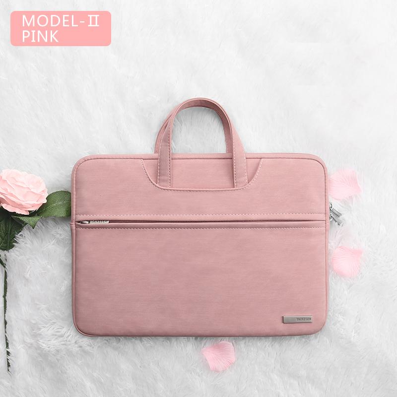 Da PU Nữ Túi Laptop Xách Tay Case Tặng Cặp Dùng Cho Macbook Air 13.3 14 15.6 Inch Nam Túi Xách Tay Đeo Vai Nữ Tay túi