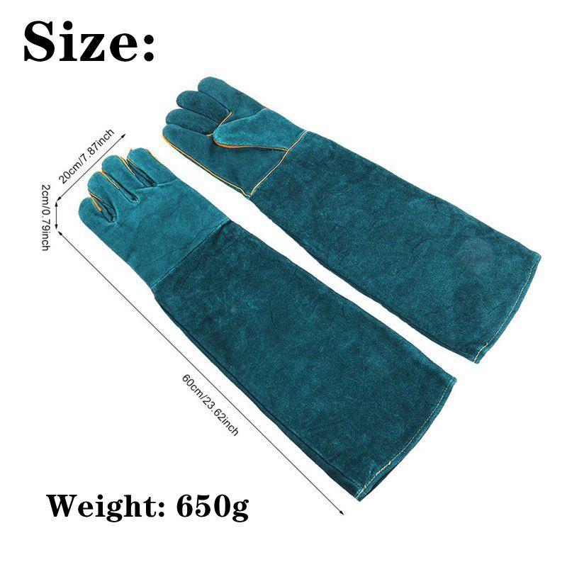 1 Đôi Găng Tay Hàn, Chiều Dài Vai 60Cm Da Bê Chia, Lót Xốp, Máy Hàn Tig, BBQ, Làm Vườn, Bếp, Lò Sưởi