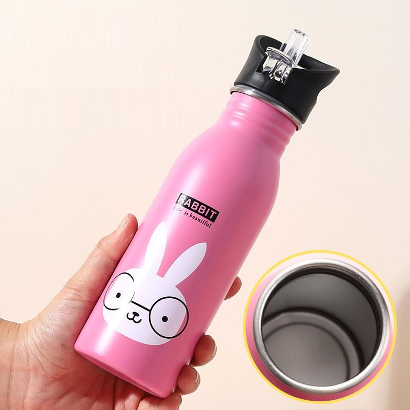 500Ml Trẻ Em Bình Nước Thể Thao Ngoài Trời Ống Hút Bình Uống Nước Có Tay Cầm Ống Hút Ấm Siêu Tốc Của Tôi Uống Nước Ép Di Động Nước kid Cup