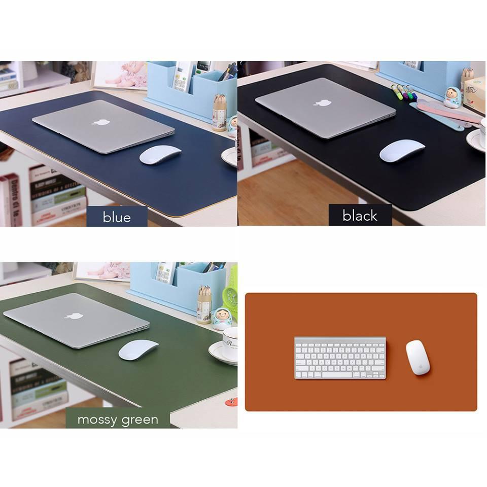 Thảm Da Lót Bàn Làm Việc DeskPad Nhiều Size Lớn 120x50, 100x50, Kiêm Bàn Di Chuột Máy Tính Cỡ Lớn Cao Cấp Chống Nước