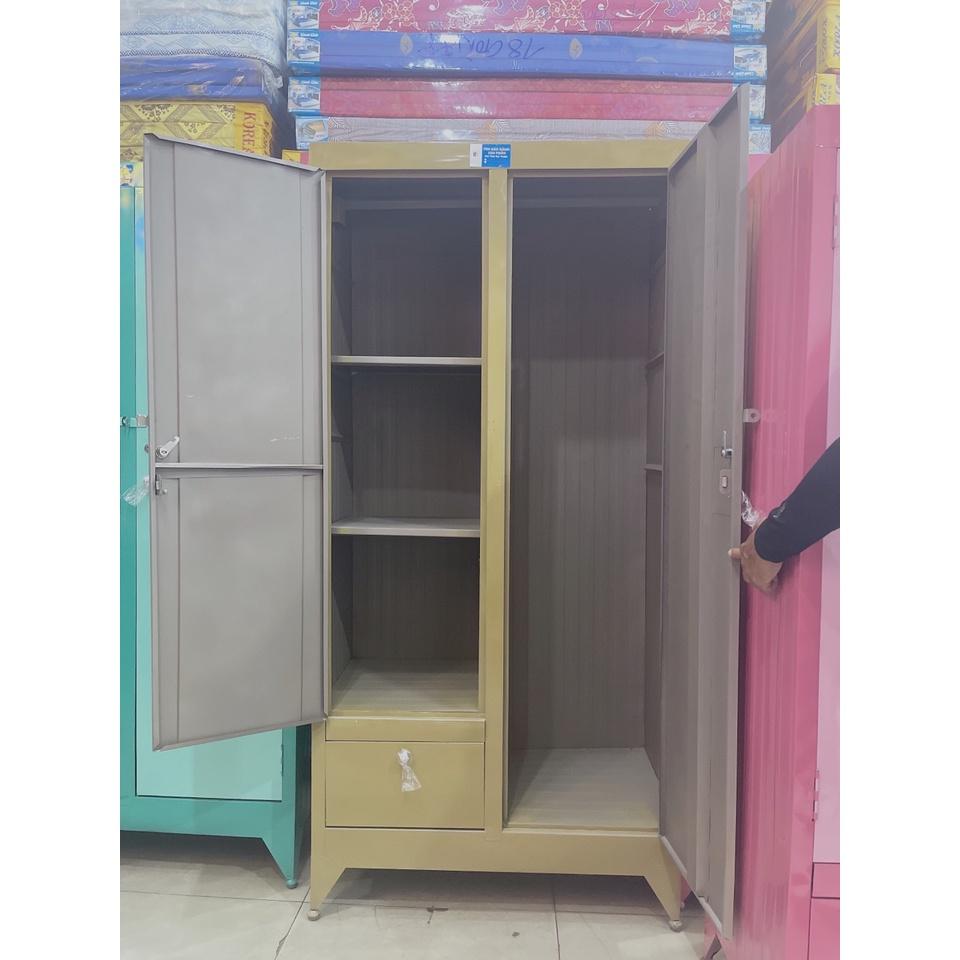 Tủ sắt quần áo ngang 0.9m cao 1m8
